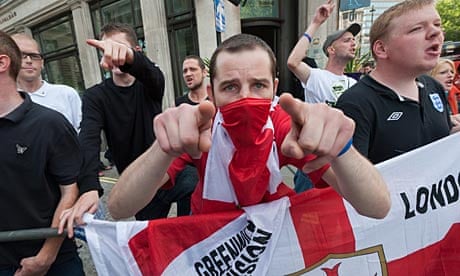 EDL supporters at a demo in central London earlier this month.