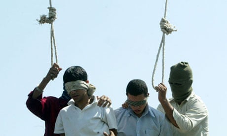 Iranian teenagers are publicly hanged 2005