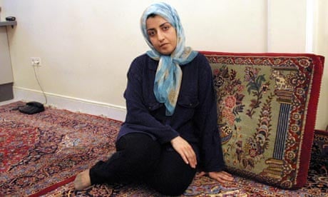Iranian peace activist Narges Mohammadi at her home in Tehran in 2001