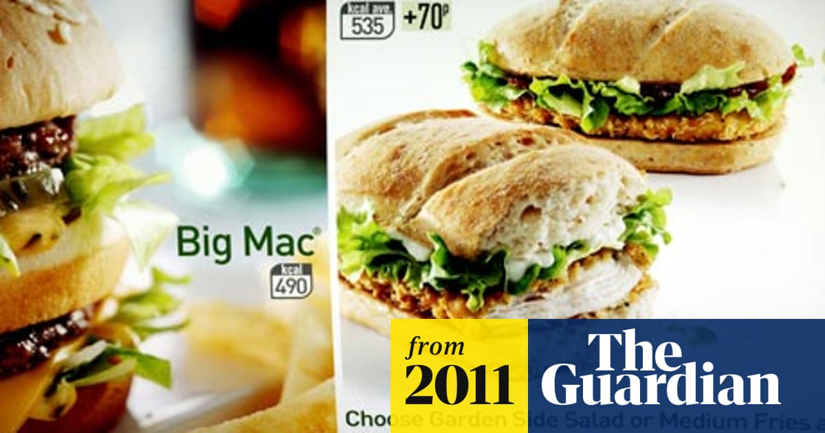 Mcdonald S Introduces Calorie Count Food The Guardian Mcdonald S Introduces Calorie Count Food The Guardian