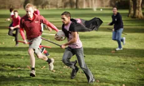University of Oxford students play Quidditch