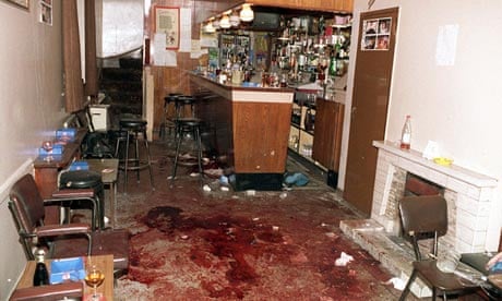 The bloodstained Heights Bar at Loughinisland, after six Catholics had been shot dead