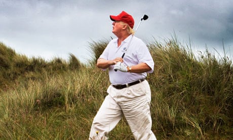 Donald Trump opens his golf course at Menie, north of Aberdeen.