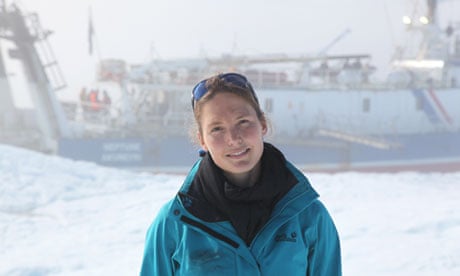 Helen Cserski on the Petermann ice island