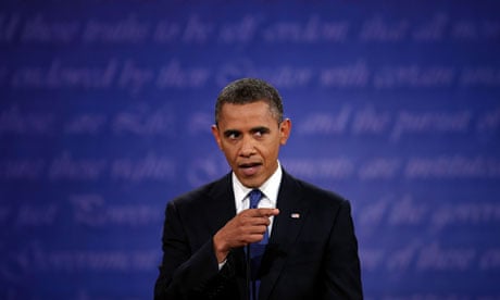 Barack Obama during the television debate