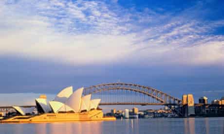 Sydney opera house and harbour bridge