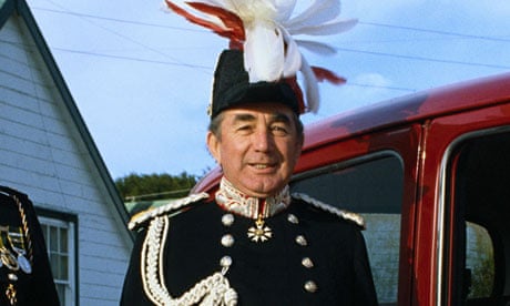 Sir Rex Hunt in Uniform in the Falkland Islands