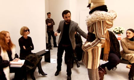 Nicolas Ghesquière in The September Issue:  
Nicolas Ghesquière (centre) in The September Issue:  
