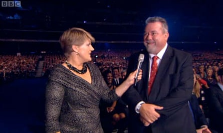 Bert Le Clos being interviewed by Clare Balding