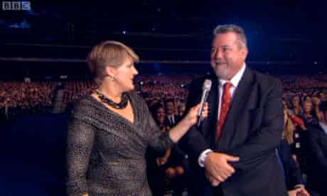 Bert Le Clos being interviewed by Clare Balding