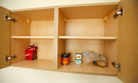 A bare kitchen cupboard