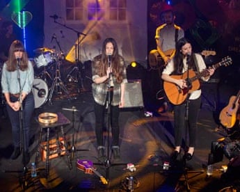 The Staves on stage at the Other Voices music festival