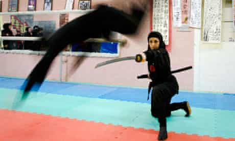 Women ninjas in Karaj, northwest of Tehran