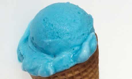 A blue icecream