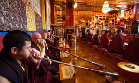 Some of Tibet's most eminent high lamas visit the Kagyu Samye Ling Buddhist Monastery in Scotland