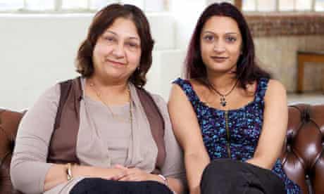 Nina Shivji with her mother