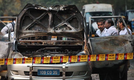 Indian police bomb new delhi