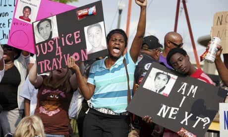 Protesters at Trayvon Martin rally