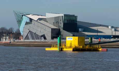A tidal stream power generator in the river Humber