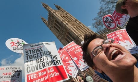 A UK Uncut protest at Westminster on budget day