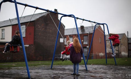 Children in playground in Manchester