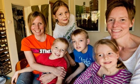 Abi and Emma Moore and their children