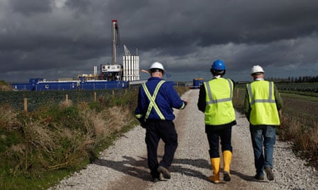 Engineers at a Cuadrilla shale fracking plant
