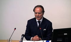 Aidan Barclay at the Leveson inquiry, April 2012