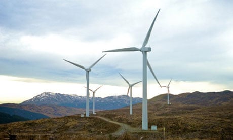 Cruach Mhor windfarm in Argyll, Scotland