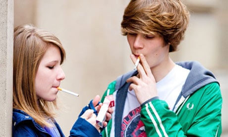 Teenagers smoking
