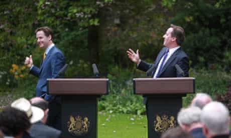 Prime minister David Cameron and his deputy Nick Clegg