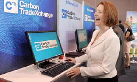 Australian Prime Minister Julia Gillard at the Carbob expo
