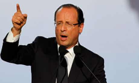 Francois Hollande campaign meeting in Toulouse