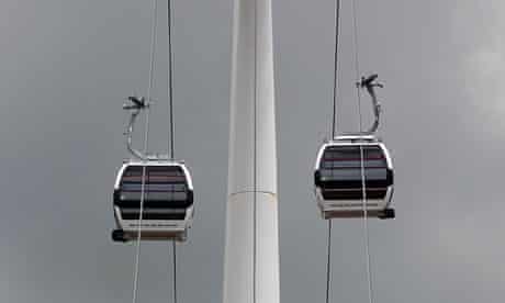 London's cable car prepares for the Olympics