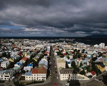Reykjavik Under Dark Clouds