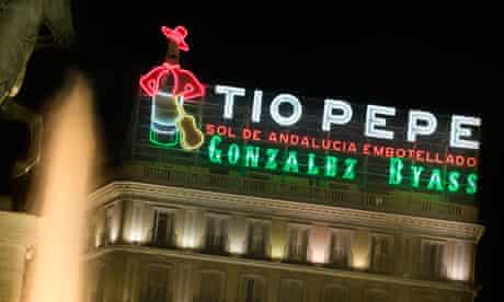Tío Pepe Sign in Puerta del Sol square, Madrid 