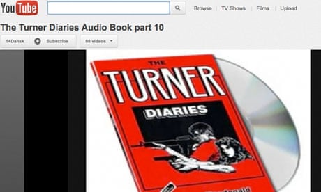 Neo-Nazi videos on YouTube made money from ads and promoted the Turner Diaries