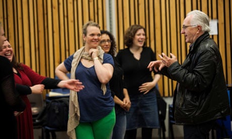Director Peter Mumford rehearses Opera North in Die Walkure, the second opera in Wagner's Ring Cycle