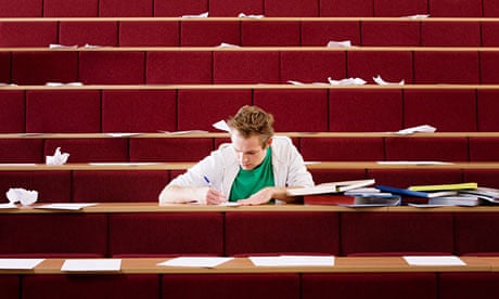 student in lecture theatre