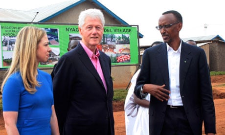Chelsea Clinton, Bill Clinton and Paul Kagame