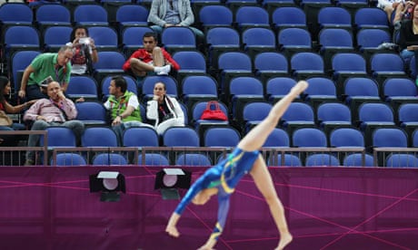 empty seats at women's gymnastics