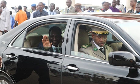 Mali's interim president Dioncounda Trao arrives at Bamako airport