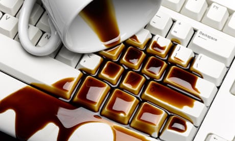 Drink spilled on keyboard
