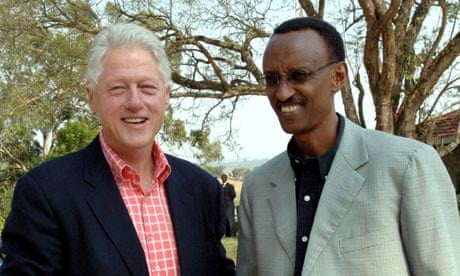 President Clinton with Rwandan President Kagame in Kigali