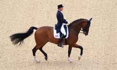 Rafalca, ridden by Jan Ebeling of the US in the Dressage Grand Prix