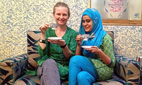 Helen Pidd celebrating iftar with Aisha.
