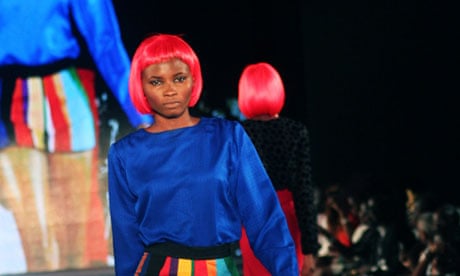 A model displays clothes from The Collec