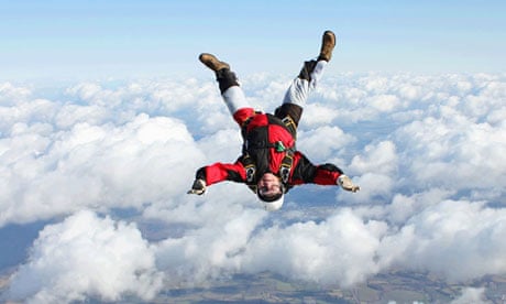 Skydiving is a popular ambition for people who know their lives are coming to an end.