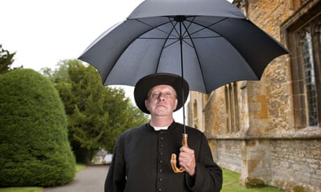Mark Williams as Father Brown.