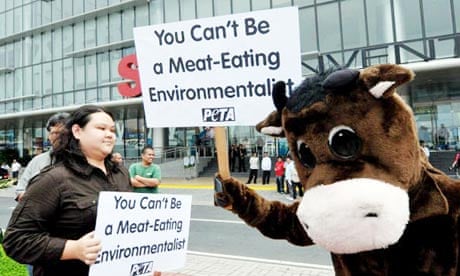 People for the Ethical Treatment of Animals lobby for vegetarianism.